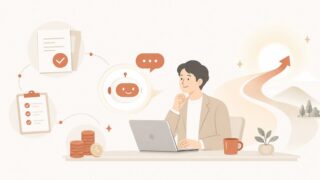 中小企業のAI導入と補助金活用を表したイラスト