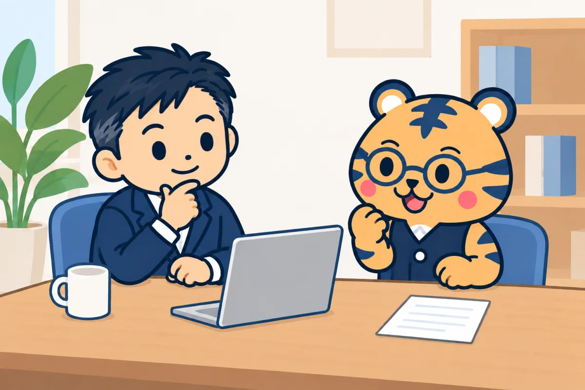 30分の相談の様子のイラスト(3枚目)