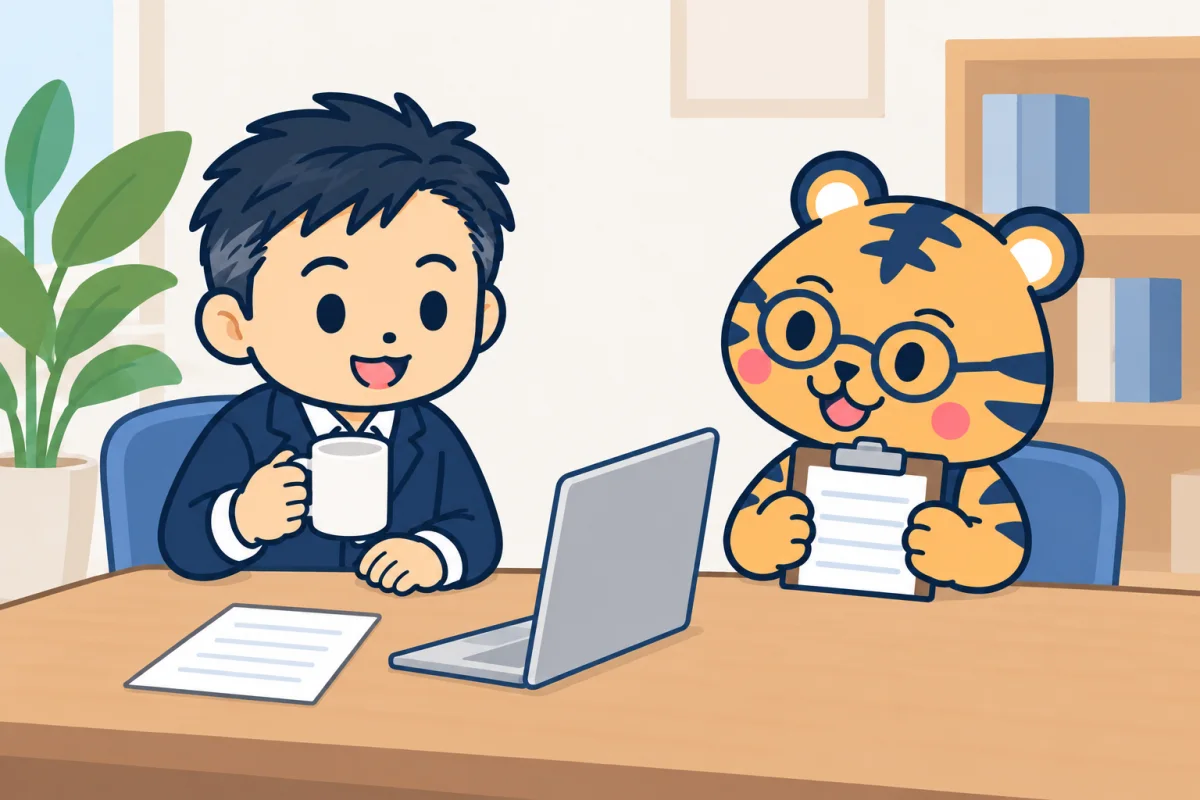 30分の相談の様子のイラスト(4枚目)