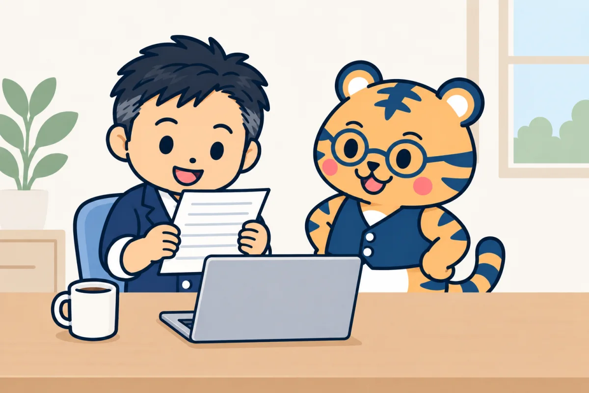 導入の日に使い方をお伝えする様子のイラスト(4枚目)