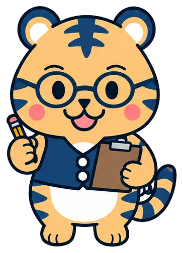 クリップボードを持った室長トラビーのイラスト